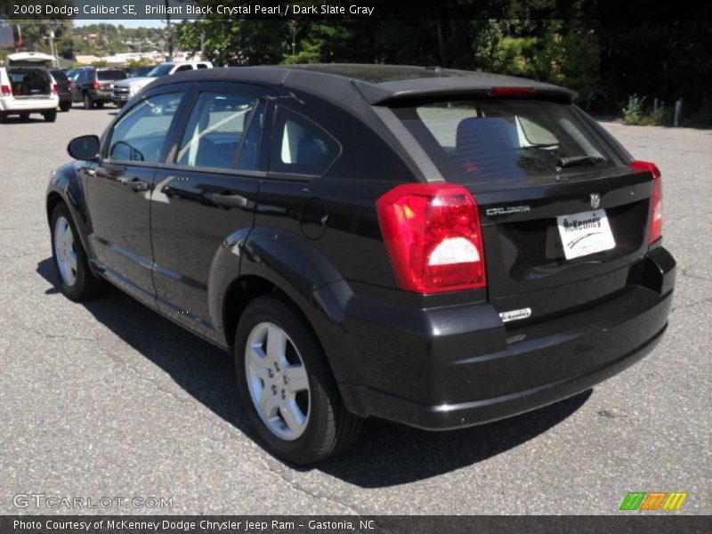 Brilliant Black Crystal Pearl / Dark Slate Gray 2008 Dodge Caliber SE