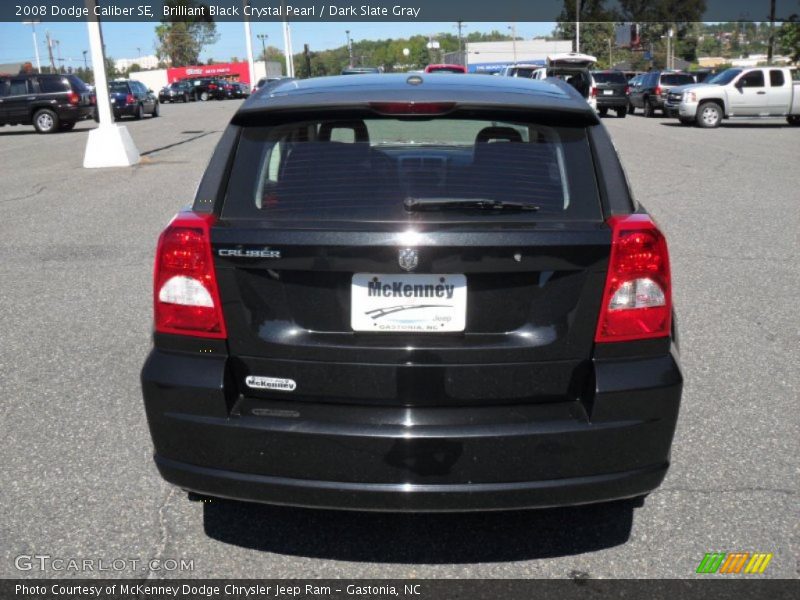 Brilliant Black Crystal Pearl / Dark Slate Gray 2008 Dodge Caliber SE
