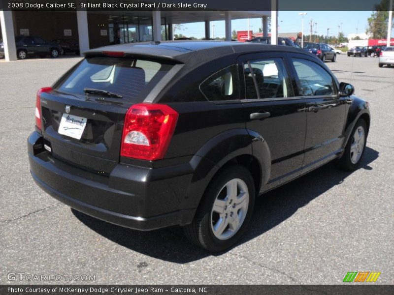 Brilliant Black Crystal Pearl / Dark Slate Gray 2008 Dodge Caliber SE