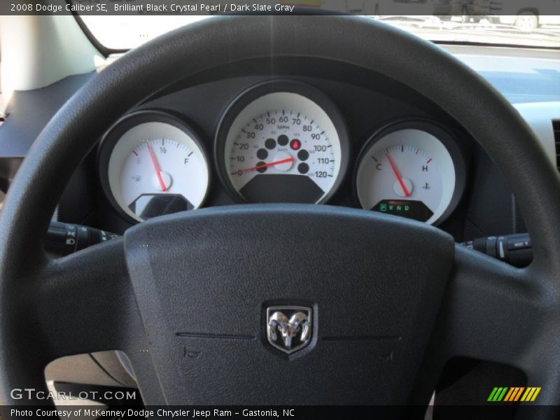 Brilliant Black Crystal Pearl / Dark Slate Gray 2008 Dodge Caliber SE