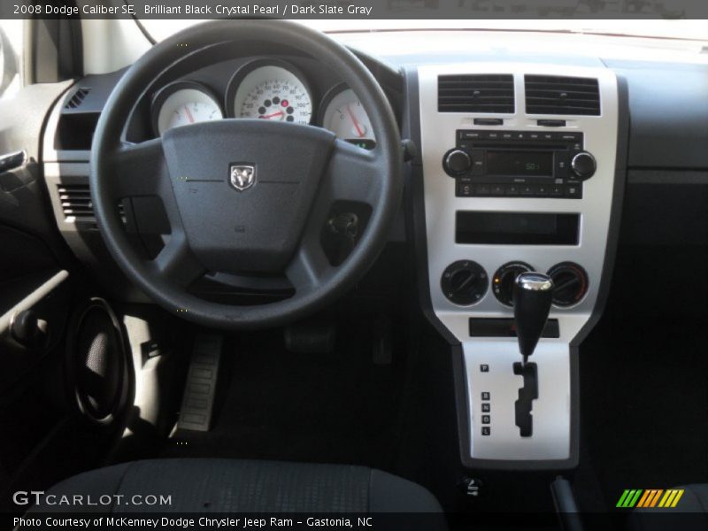 Brilliant Black Crystal Pearl / Dark Slate Gray 2008 Dodge Caliber SE