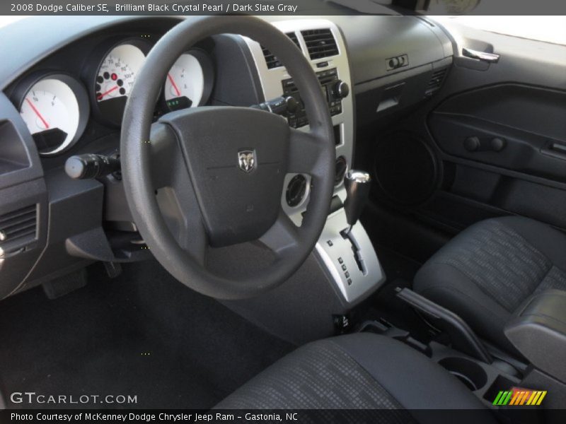 Brilliant Black Crystal Pearl / Dark Slate Gray 2008 Dodge Caliber SE