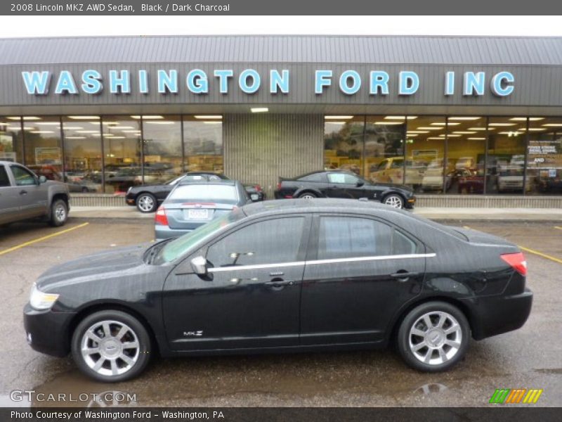 Black / Dark Charcoal 2008 Lincoln MKZ AWD Sedan