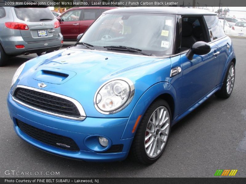 Laser Blue Metallic / Punch Carbon Black Leather 2009 Mini Cooper John Cooper Works Hardtop