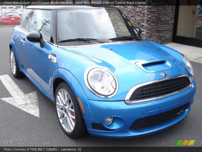 Laser Blue Metallic / Punch Carbon Black Leather 2009 Mini Cooper John Cooper Works Hardtop