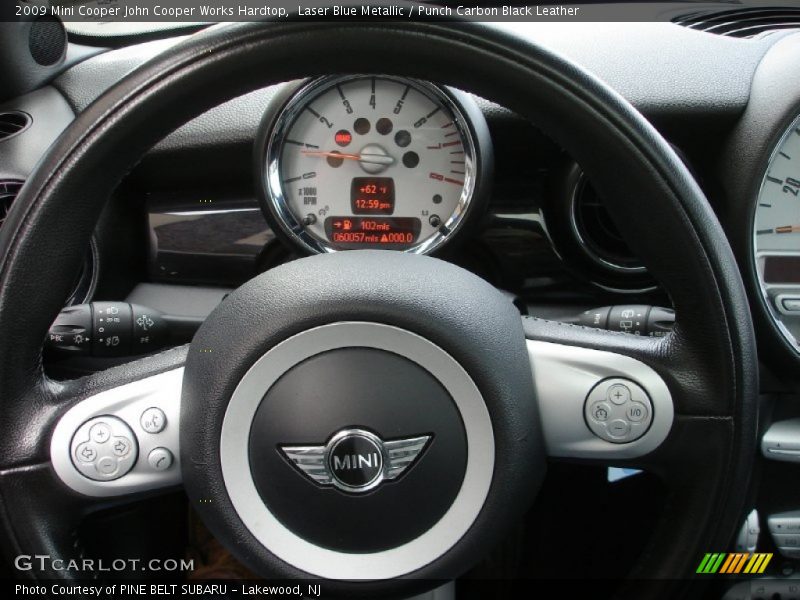 Laser Blue Metallic / Punch Carbon Black Leather 2009 Mini Cooper John Cooper Works Hardtop