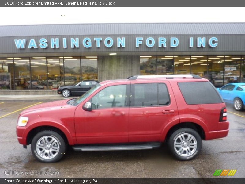 Sangria Red Metallic / Black 2010 Ford Explorer Limited 4x4
