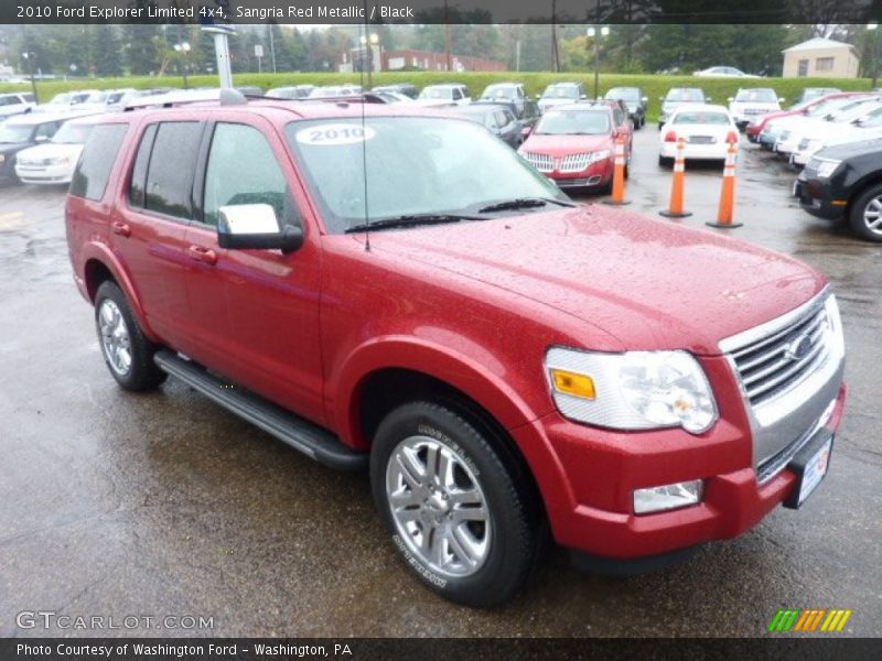 Sangria Red Metallic / Black 2010 Ford Explorer Limited 4x4