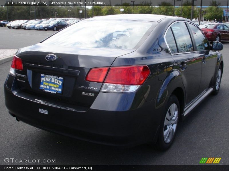 Graphite Gray Metallic / Off-Black 2011 Subaru Legacy 2.5i