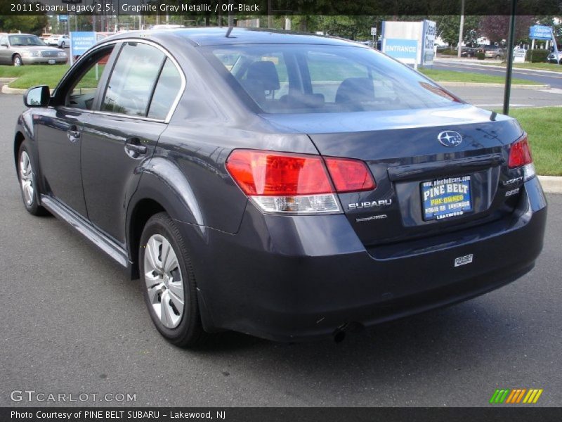 Graphite Gray Metallic / Off-Black 2011 Subaru Legacy 2.5i