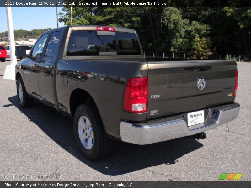 Sagebrush Pearl / Light Pebble Beige/Bark Brown 2012 Dodge Ram 1500 SLT Quad Cab