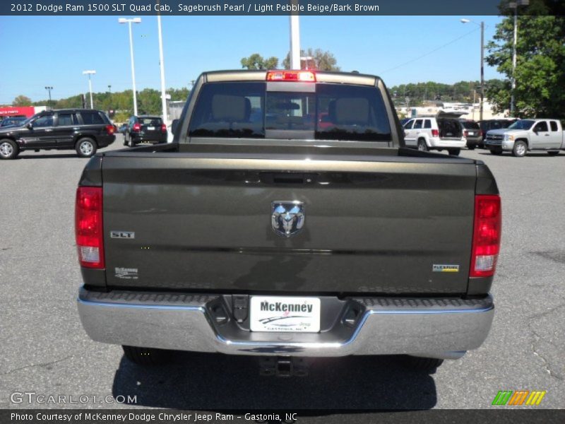 Sagebrush Pearl / Light Pebble Beige/Bark Brown 2012 Dodge Ram 1500 SLT Quad Cab