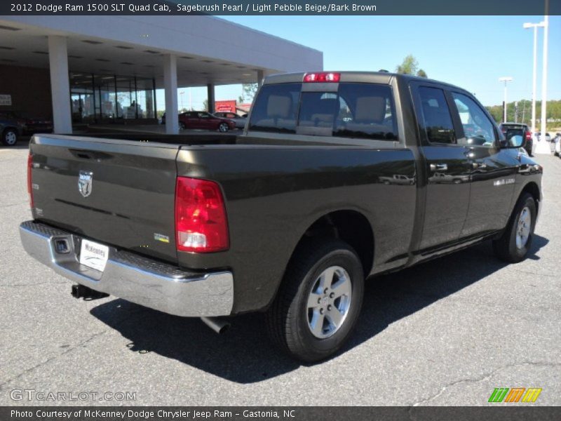 Sagebrush Pearl / Light Pebble Beige/Bark Brown 2012 Dodge Ram 1500 SLT Quad Cab