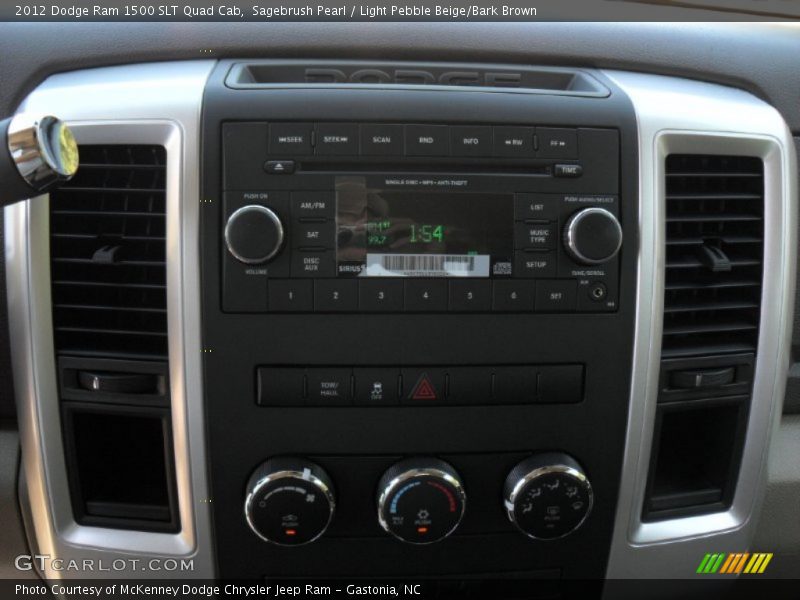 Controls of 2012 Ram 1500 SLT Quad Cab
