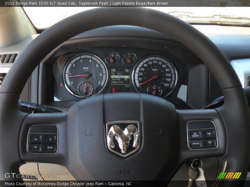  2012 Ram 1500 SLT Quad Cab Steering Wheel