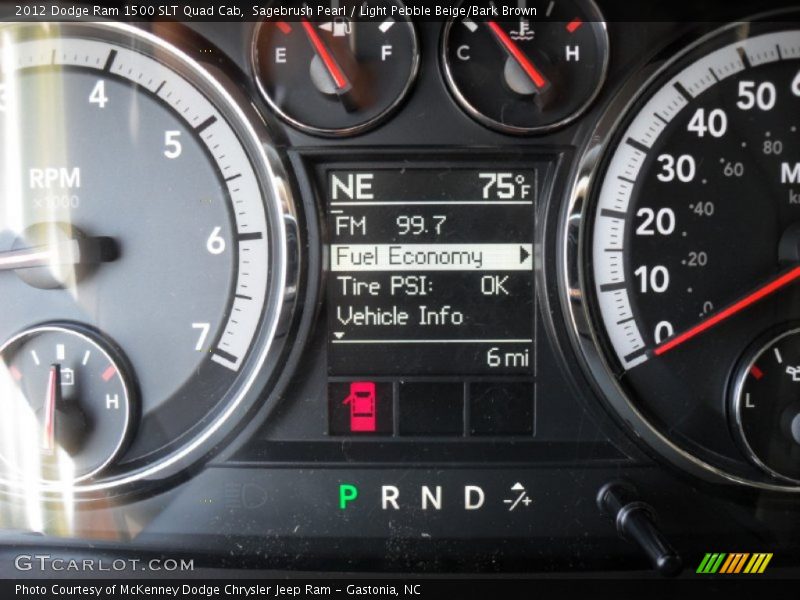 Sagebrush Pearl / Light Pebble Beige/Bark Brown 2012 Dodge Ram 1500 SLT Quad Cab