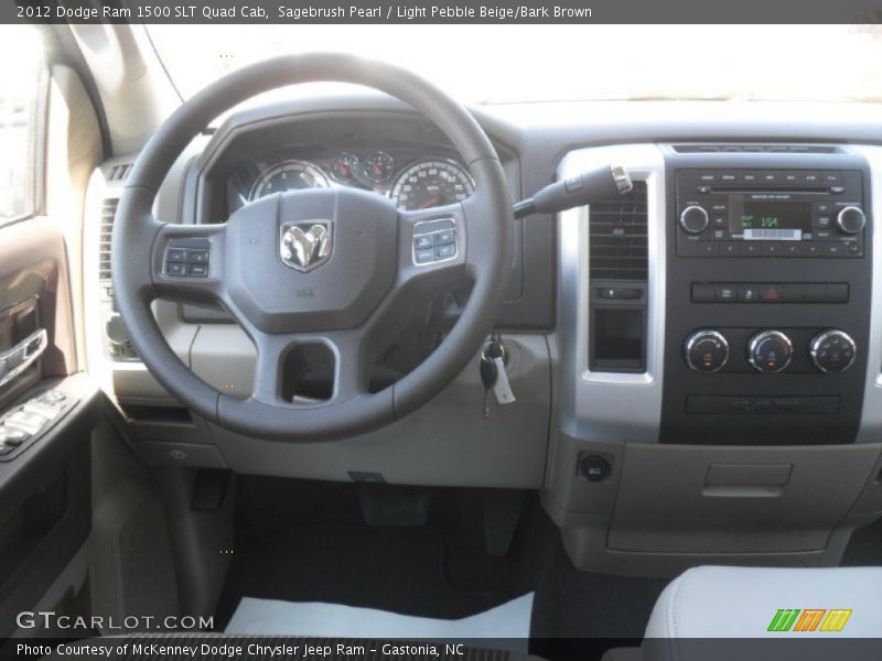 Sagebrush Pearl / Light Pebble Beige/Bark Brown 2012 Dodge Ram 1500 SLT Quad Cab
