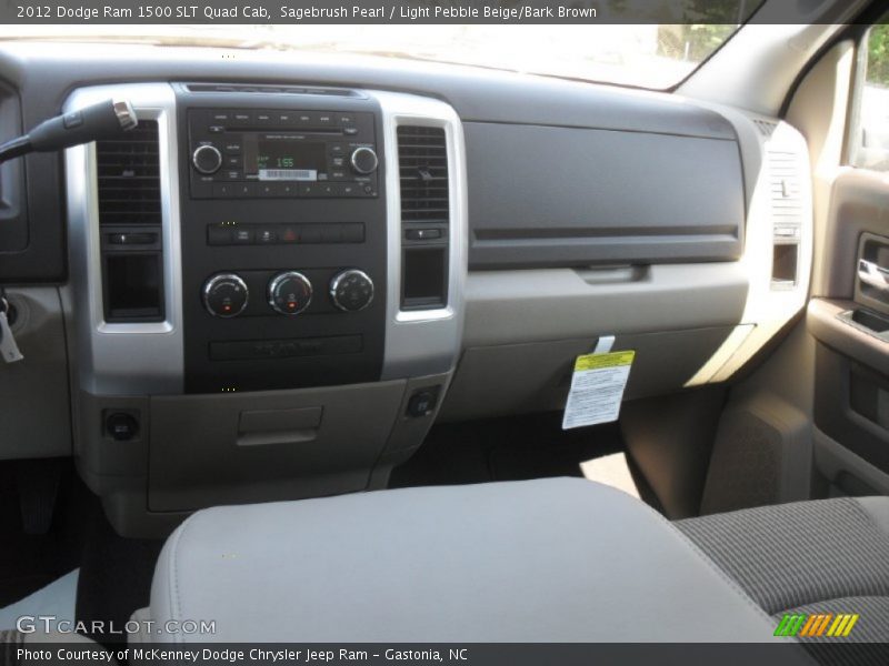 Sagebrush Pearl / Light Pebble Beige/Bark Brown 2012 Dodge Ram 1500 SLT Quad Cab