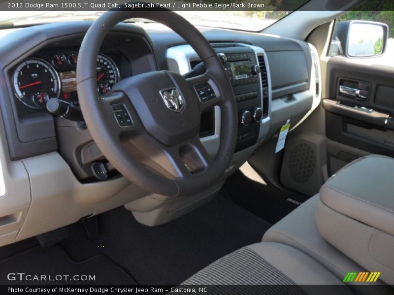  2012 Ram 1500 SLT Quad Cab Light Pebble Beige/Bark Brown Interior