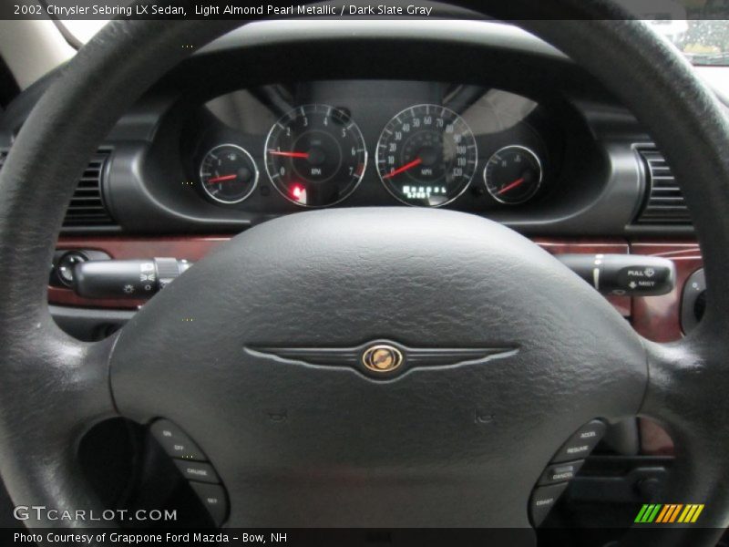 Light Almond Pearl Metallic / Dark Slate Gray 2002 Chrysler Sebring LX Sedan