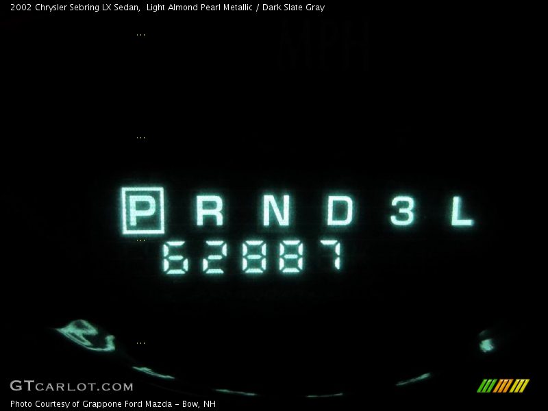 Light Almond Pearl Metallic / Dark Slate Gray 2002 Chrysler Sebring LX Sedan