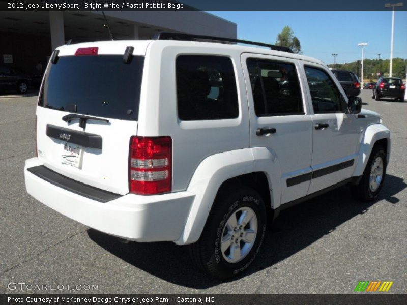 Bright White / Pastel Pebble Beige 2012 Jeep Liberty Sport