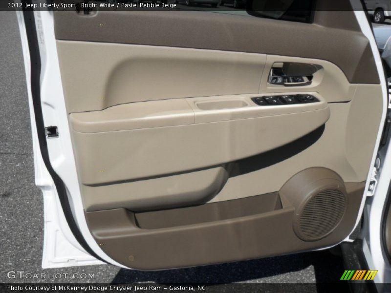Bright White / Pastel Pebble Beige 2012 Jeep Liberty Sport