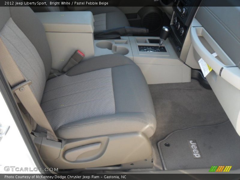 Bright White / Pastel Pebble Beige 2012 Jeep Liberty Sport
