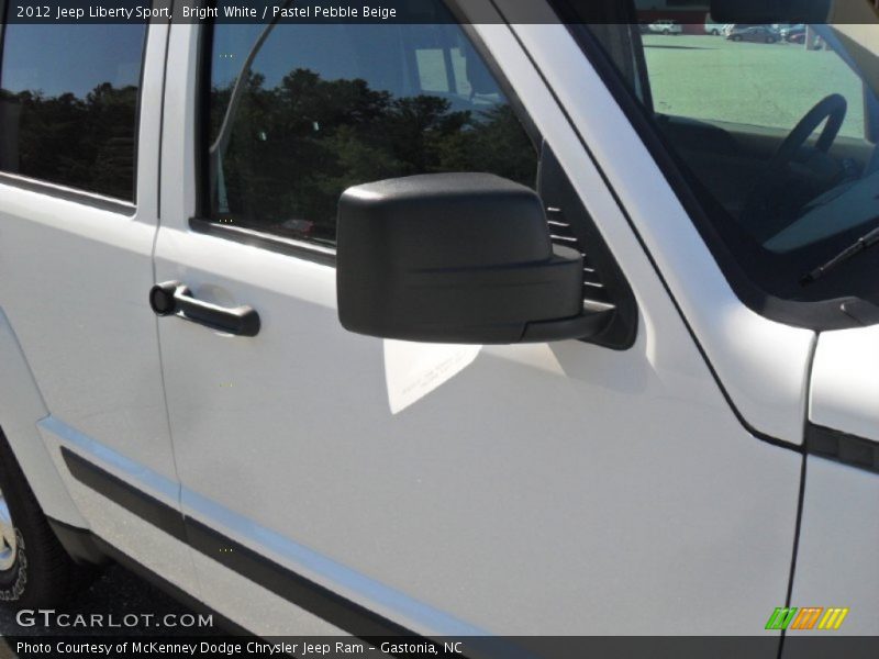 Bright White / Pastel Pebble Beige 2012 Jeep Liberty Sport