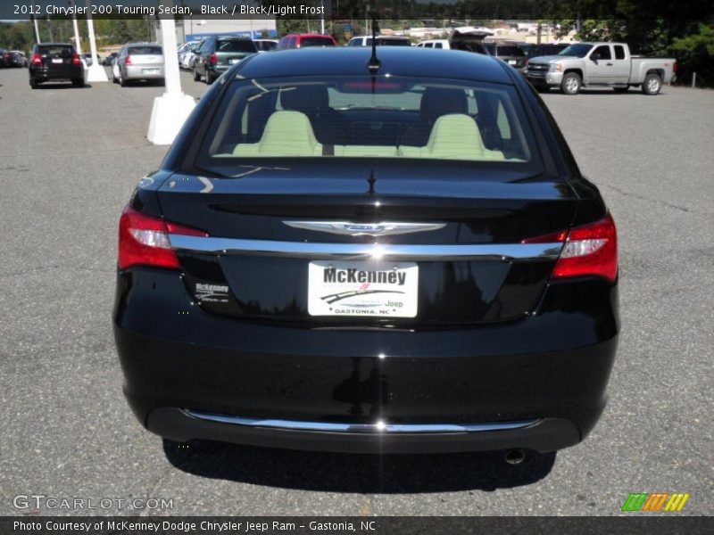 Black / Black/Light Frost 2012 Chrysler 200 Touring Sedan