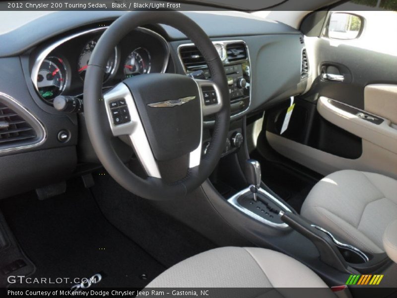 Black / Black/Light Frost 2012 Chrysler 200 Touring Sedan