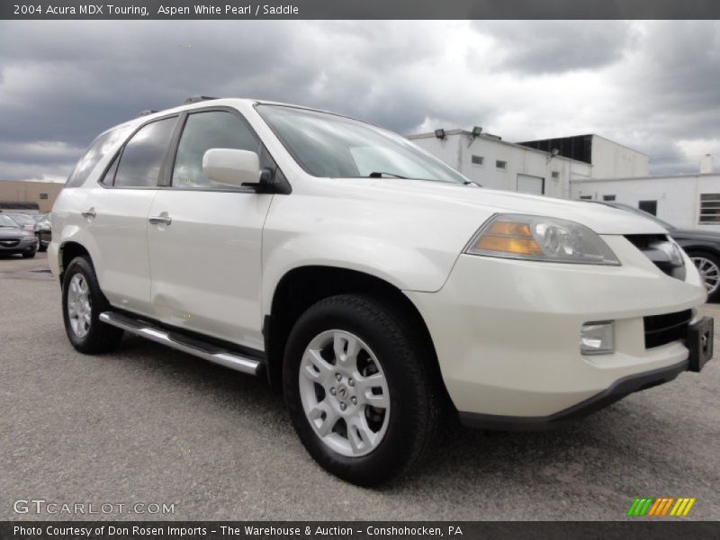 Aspen White Pearl / Saddle 2004 Acura MDX Touring