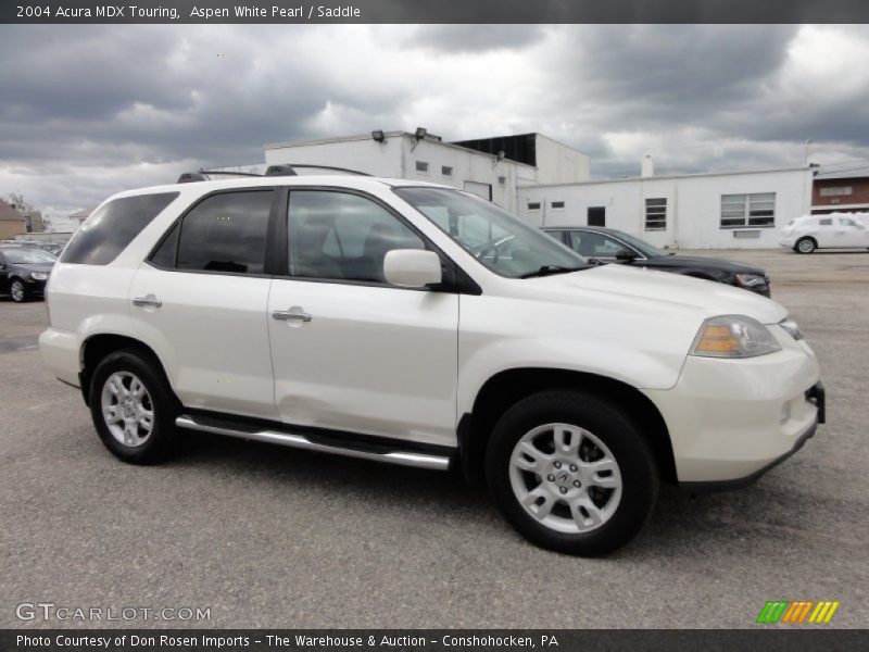 Aspen White Pearl / Saddle 2004 Acura MDX Touring
