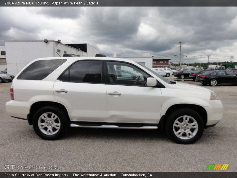 Aspen White Pearl / Saddle 2004 Acura MDX Touring