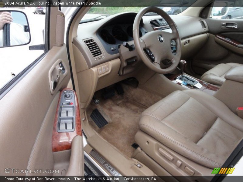 Aspen White Pearl / Saddle 2004 Acura MDX Touring