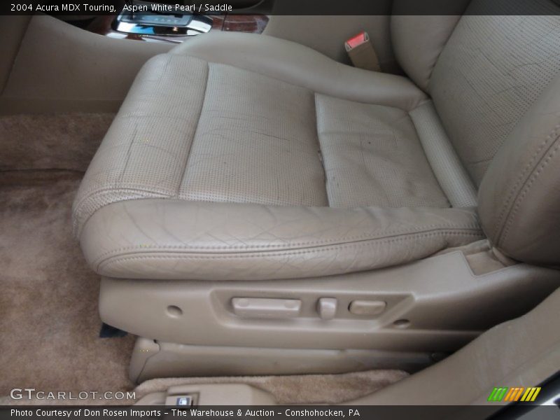 Aspen White Pearl / Saddle 2004 Acura MDX Touring