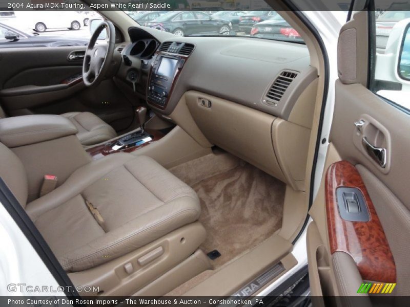 Aspen White Pearl / Saddle 2004 Acura MDX Touring
