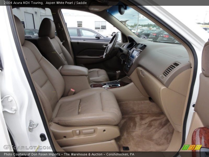 Aspen White Pearl / Saddle 2004 Acura MDX Touring