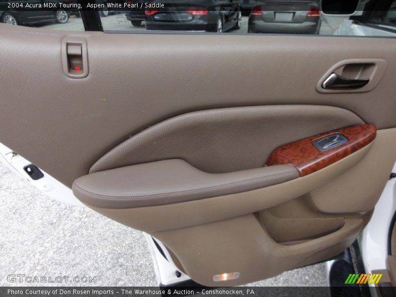 Aspen White Pearl / Saddle 2004 Acura MDX Touring