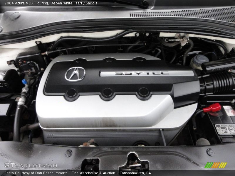Aspen White Pearl / Saddle 2004 Acura MDX Touring