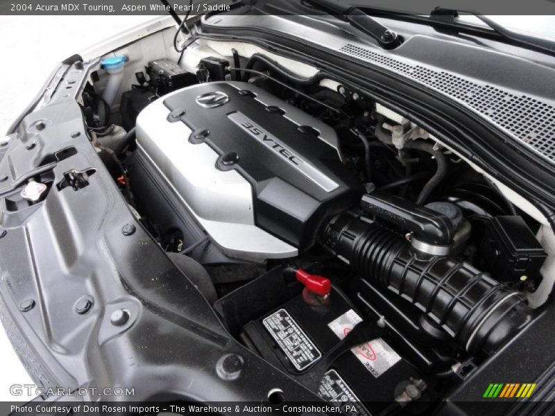 Aspen White Pearl / Saddle 2004 Acura MDX Touring