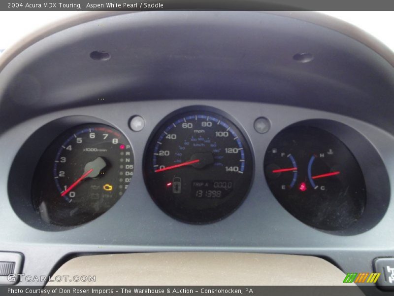 Aspen White Pearl / Saddle 2004 Acura MDX Touring