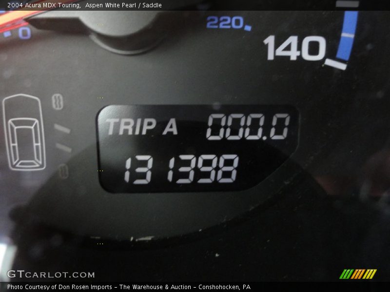 Aspen White Pearl / Saddle 2004 Acura MDX Touring