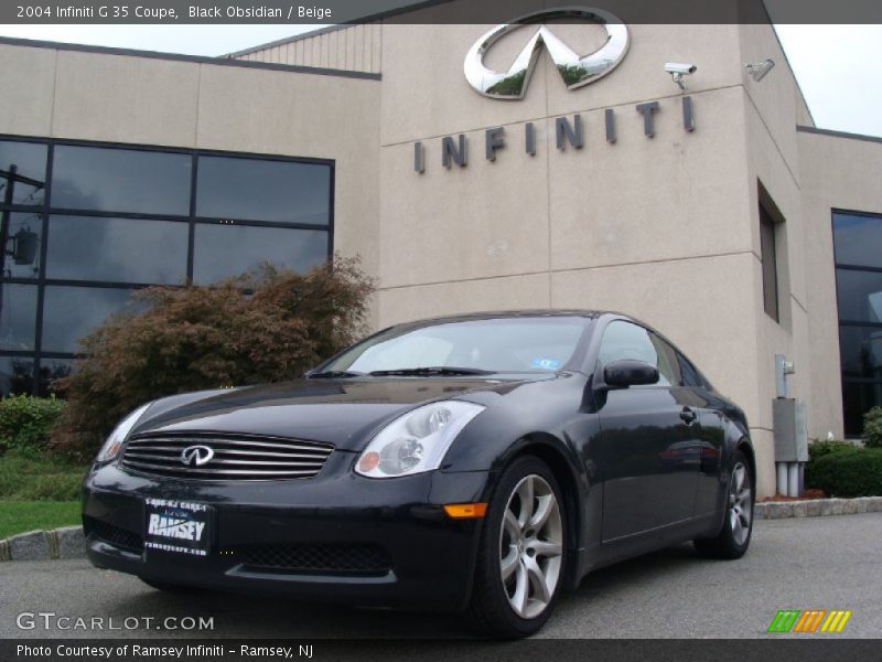 Black Obsidian / Beige 2004 Infiniti G 35 Coupe