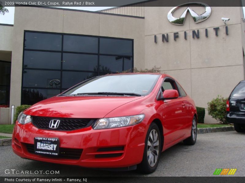 Rallye Red / Black 2009 Honda Civic EX-L Coupe