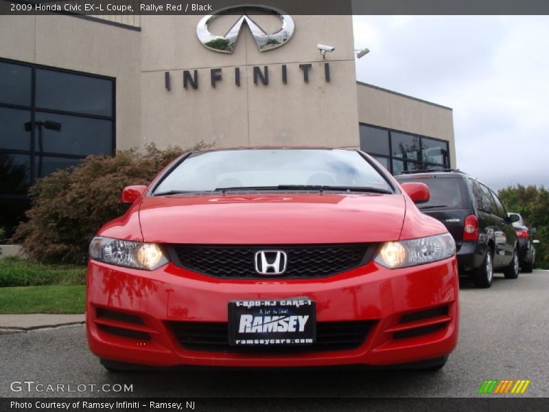 Rallye Red / Black 2009 Honda Civic EX-L Coupe