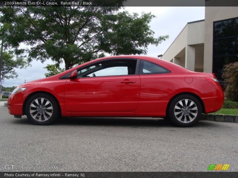 Rallye Red / Black 2009 Honda Civic EX-L Coupe
