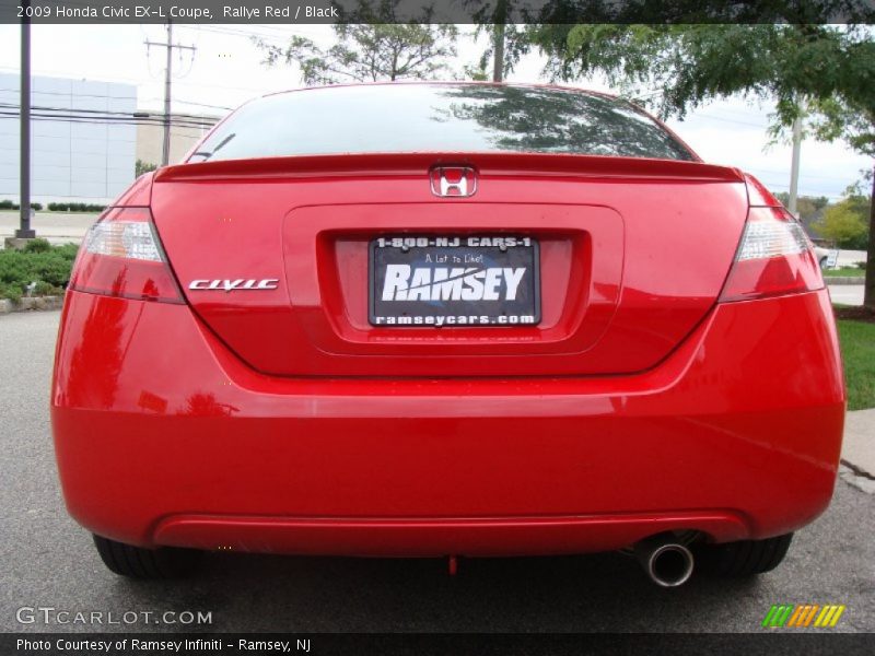 Rallye Red / Black 2009 Honda Civic EX-L Coupe