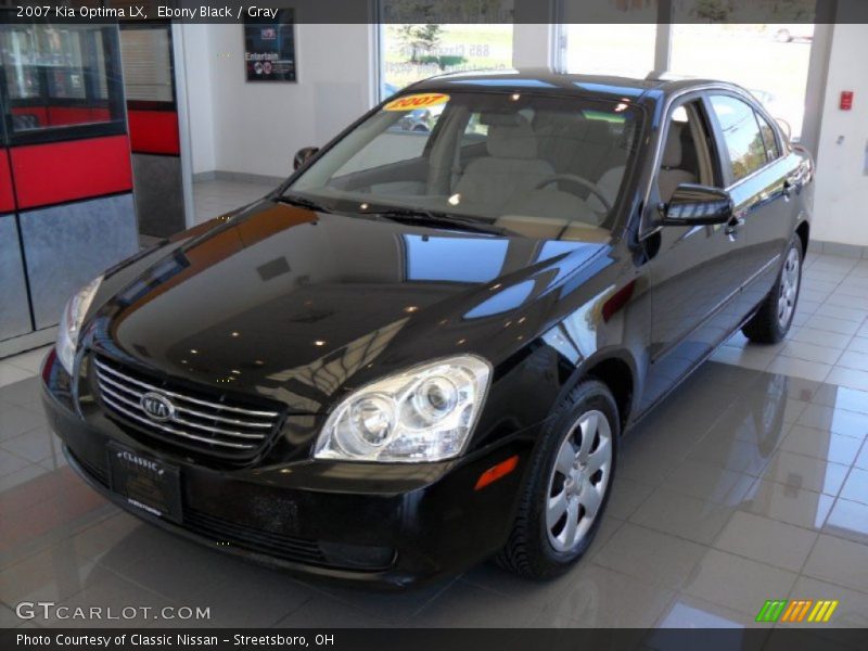 Ebony Black / Gray 2007 Kia Optima LX