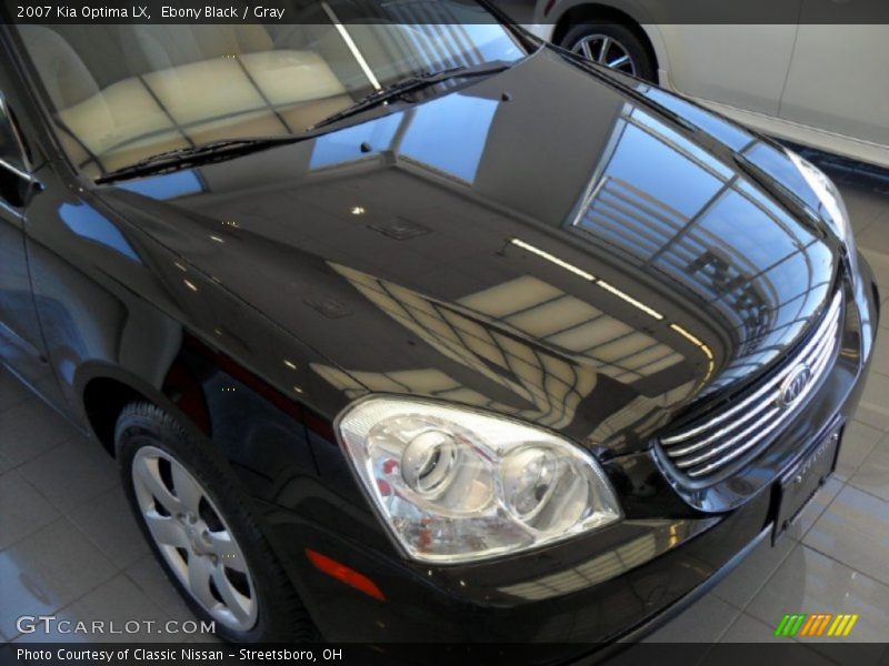 Ebony Black / Gray 2007 Kia Optima LX